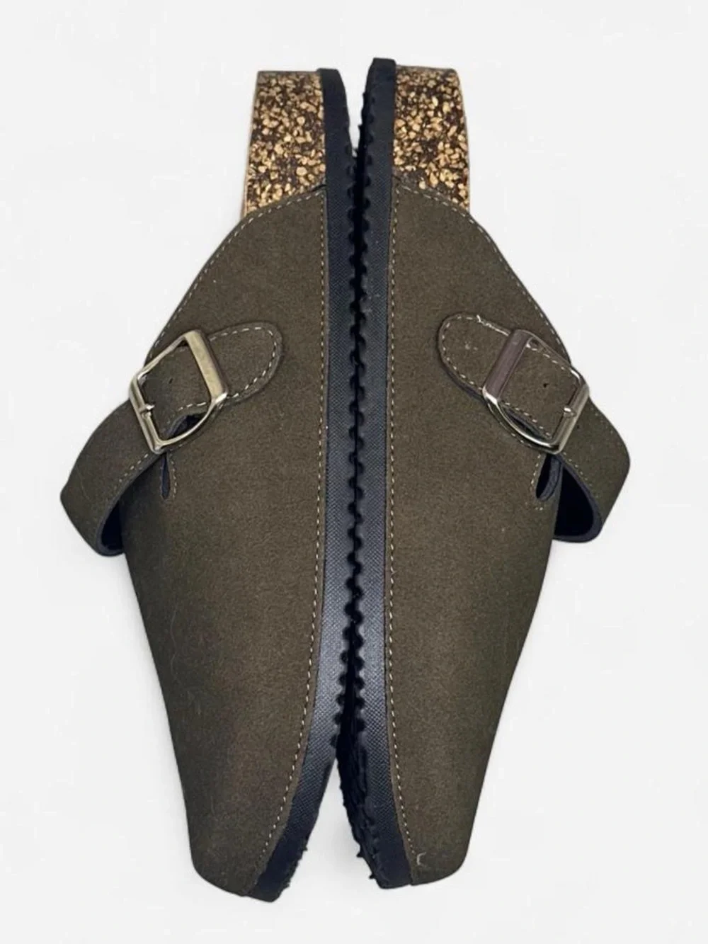 NWOT Women’s Olive Slip-On Buckle Clog
